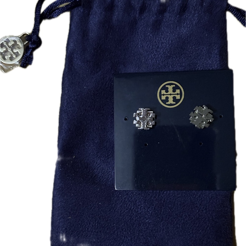 Tory Burch small T logo earrings